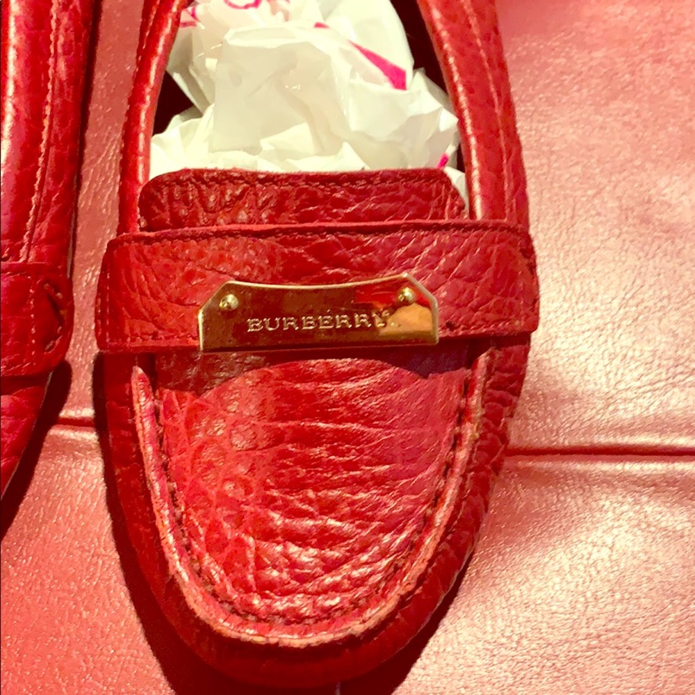 Burberry loafers red